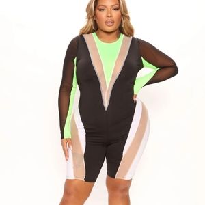 2x color blocked romper jazzy